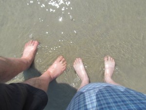 feet in the Atlantic Ocean