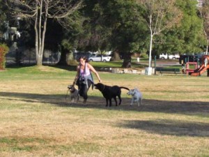 Jennifer and her dogs