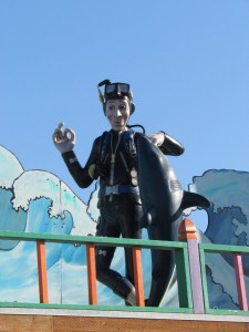 Yes. There is a fish biting my hand.