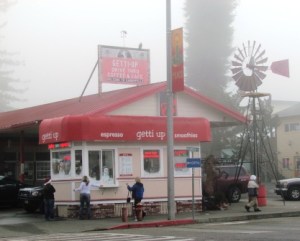 the busiest place in town--Giddie-up coffee shop