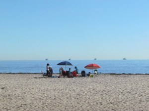 on the beach in december, what a dream 