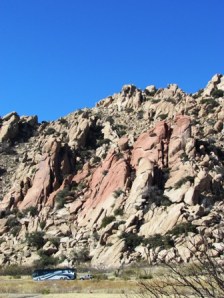 See the RV? That rock hill is BIG!!