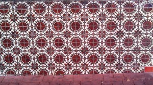 tile wall outside...McDonalds!