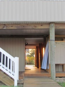 Curtain blowing in the breeze